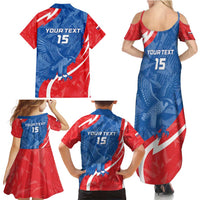 Custom Slovakia Football Family Matching Summer Maxi Dress and Hawaiian Shirt Come On Sokoli - Wonder Print Shop