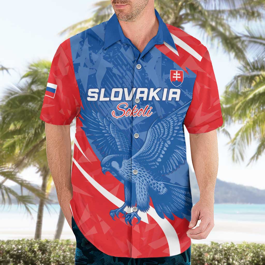 Custom Slovakia Football Hawaiian Shirt Come On Sokoli - Wonder Print Shop