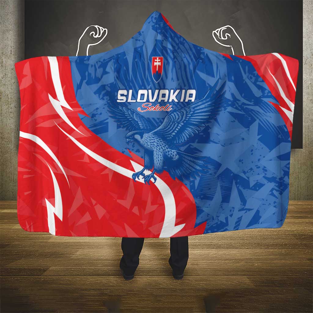 Slovakia Football Hooded Blanket Come On Sokoli - Wonder Print Shop