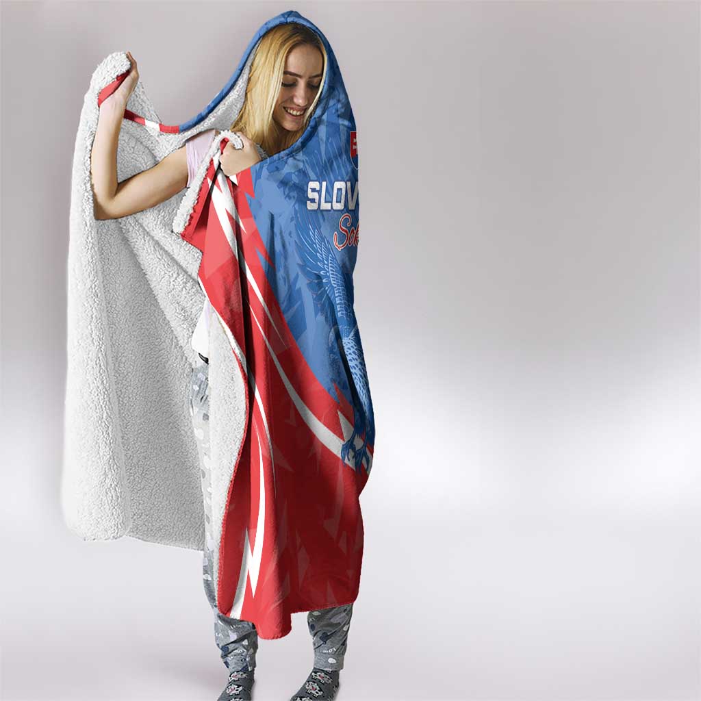 Slovakia Football Hooded Blanket Come On Sokoli - Wonder Print Shop