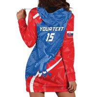 Custom Slovakia Football Hoodie Dress Come On Sokoli - Wonder Print Shop