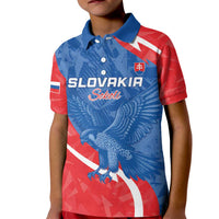 Custom Slovakia Football Kid Polo Shirt Come On Sokoli - Wonder Print Shop