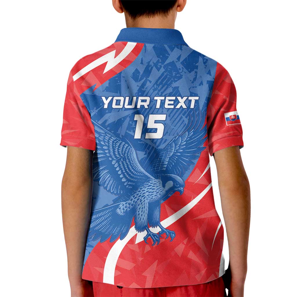 Custom Slovakia Football Kid Polo Shirt Come On Sokoli - Wonder Print Shop