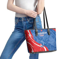 Slovakia Football Leather Tote Bag Come On Sokoli - Wonder Print Shop