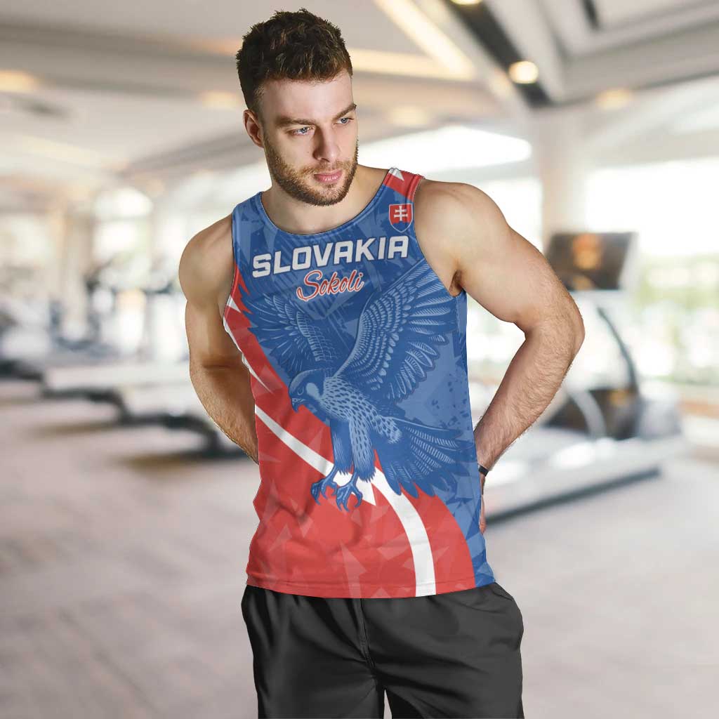 Custom Slovakia Football Men Tank Top Come On Sokoli - Wonder Print Shop
