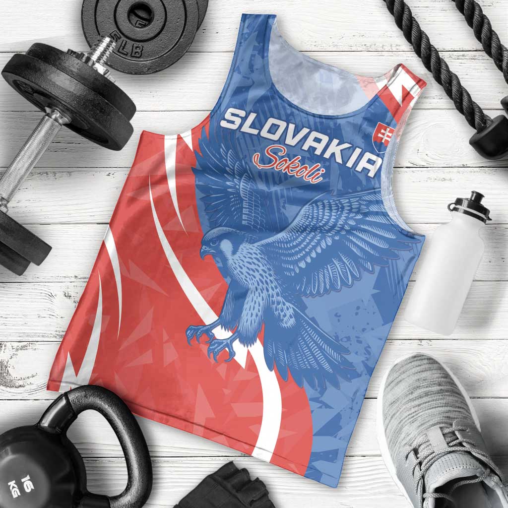 Custom Slovakia Football Men Tank Top Come On Sokoli - Wonder Print Shop