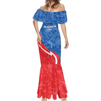 Custom Slovakia Football Mermaid Dress Come On Sokoli - Wonder Print Shop