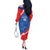 Custom Slovakia Football Off The Shoulder Long Sleeve Dress Come On Sokoli - Wonder Print Shop