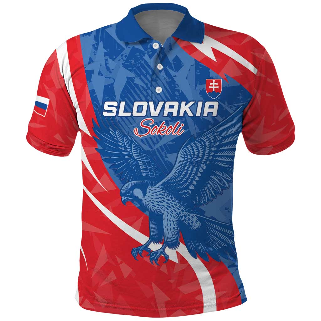 Custom Slovakia Football Polo Shirt Come On Sokoli - Wonder Print Shop