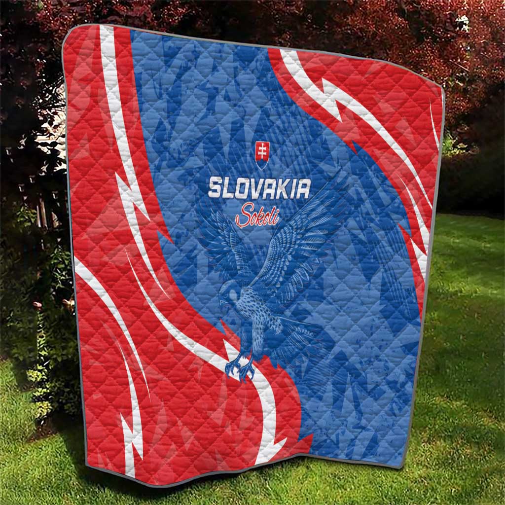 Slovakia Football Quilt Come On Sokoli - Wonder Print Shop