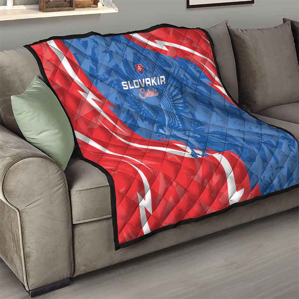 Slovakia Football Quilt Come On Sokoli - Wonder Print Shop