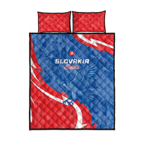Slovakia Football Quilt Bed Set Come On Sokoli - Wonder Print Shop