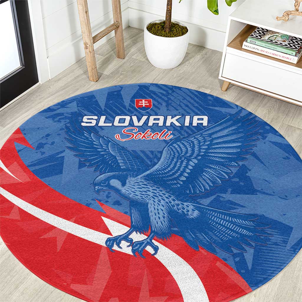 Slovakia Football Round Carpet Come On Sokoli - Wonder Print Shop