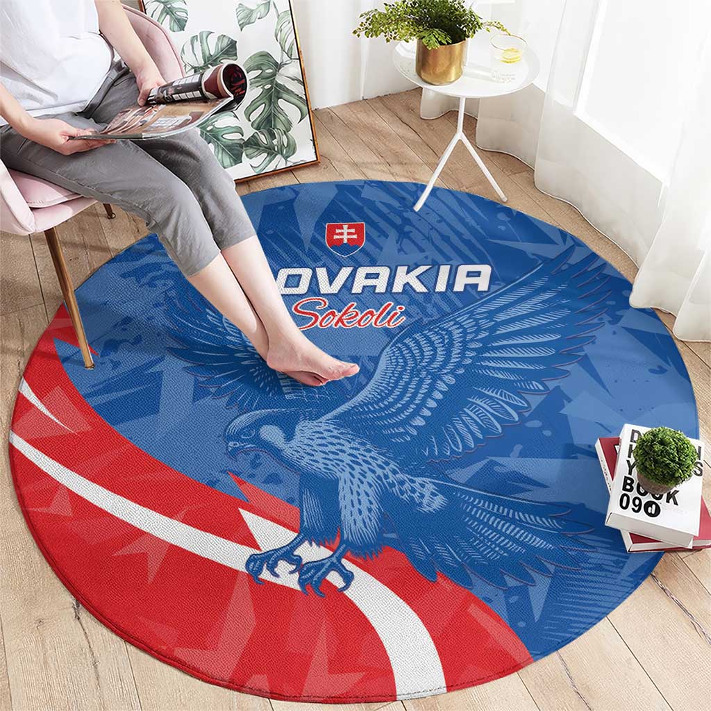 Slovakia Football Round Carpet Come On Sokoli - Wonder Print Shop