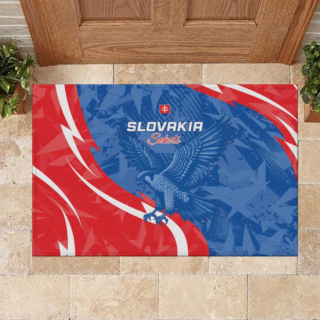 Slovakia Football Rubber Doormat Come On Sokoli - Wonder Print Shop