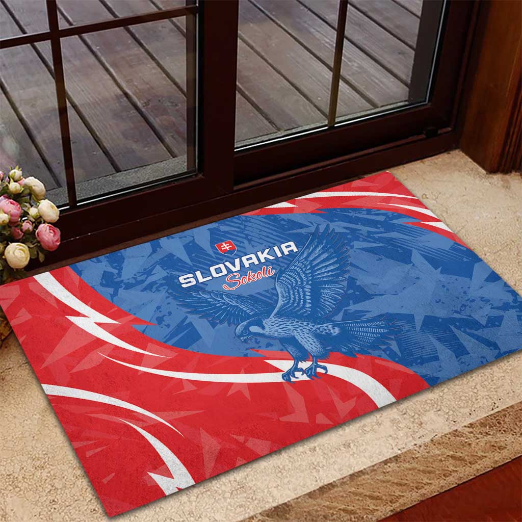 Slovakia Football Rubber Doormat Come On Sokoli - Wonder Print Shop