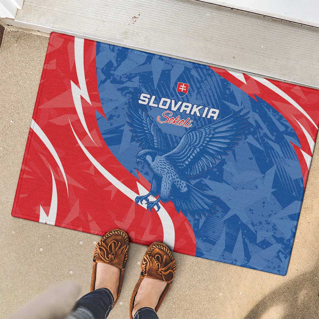Slovakia Football Rubber Doormat Come On Sokoli - Wonder Print Shop