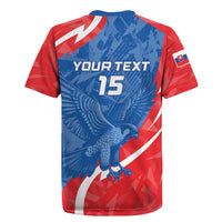 Custom Slovakia Football Rugby Jersey Come On Sokoli - Wonder Print Shop