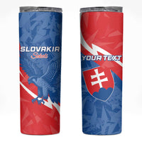 Custom Slovakia Football Skinny Tumbler Come On Sokoli - Wonder Print Shop