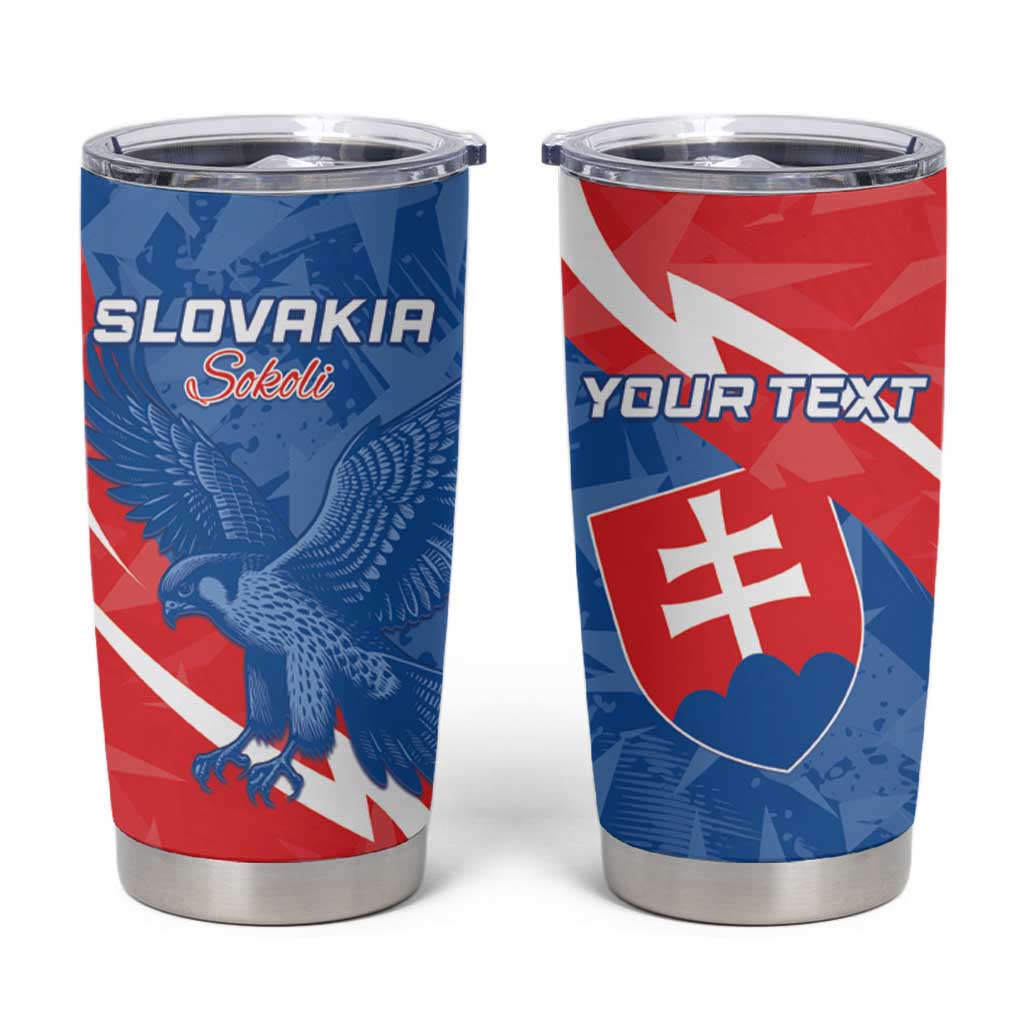 Custom Slovakia Football Tumbler Cup Come On Sokoli - Wonder Print Shop