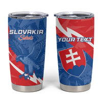 Custom Slovakia Football Tumbler Cup Come On Sokoli - Wonder Print Shop