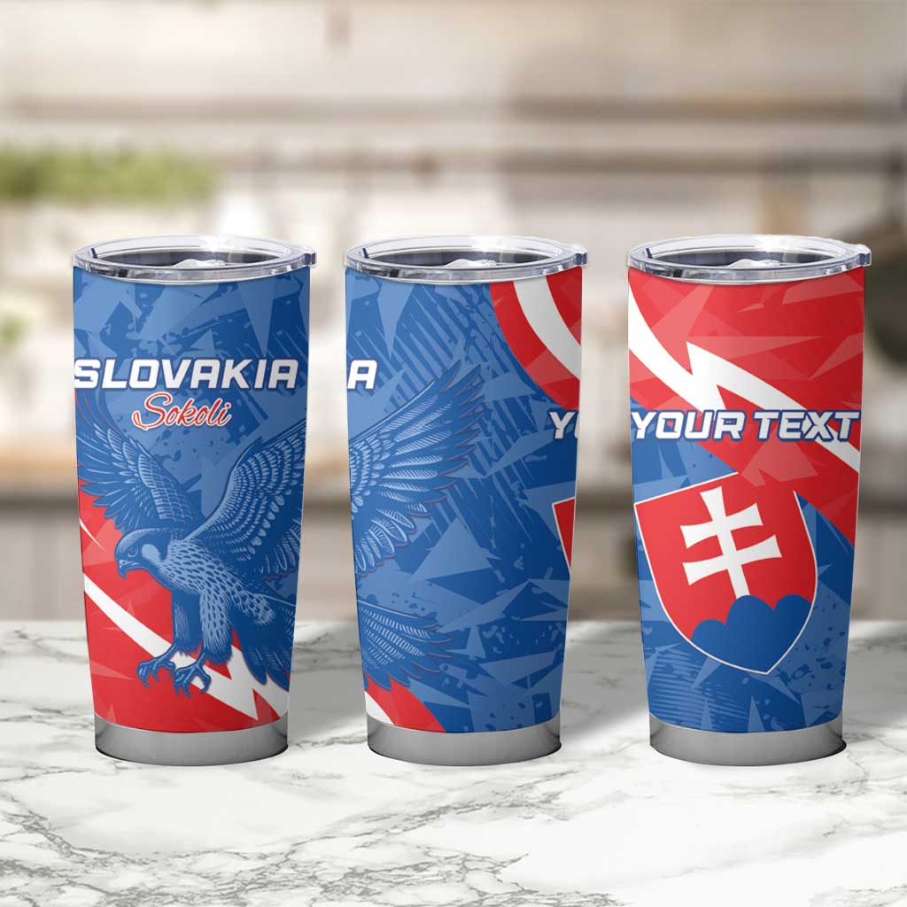 Custom Slovakia Football Tumbler Cup Come On Sokoli - Wonder Print Shop