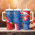 Custom Slovakia Football Tumbler With Handle Come On Sokoli - Wonder Print Shop