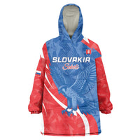 Custom Slovakia Football Wearable Blanket Hoodie Come On Sokoli - Wonder Print Shop