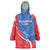 Custom Slovakia Football Wearable Blanket Hoodie Come On Sokoli - Wonder Print Shop
