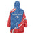 Custom Slovakia Football Wearable Blanket Hoodie Come On Sokoli - Wonder Print Shop