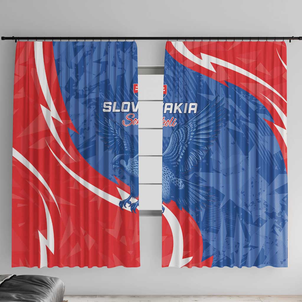 Slovakia Football Window Curtain Come On Sokoli - Wonder Print Shop