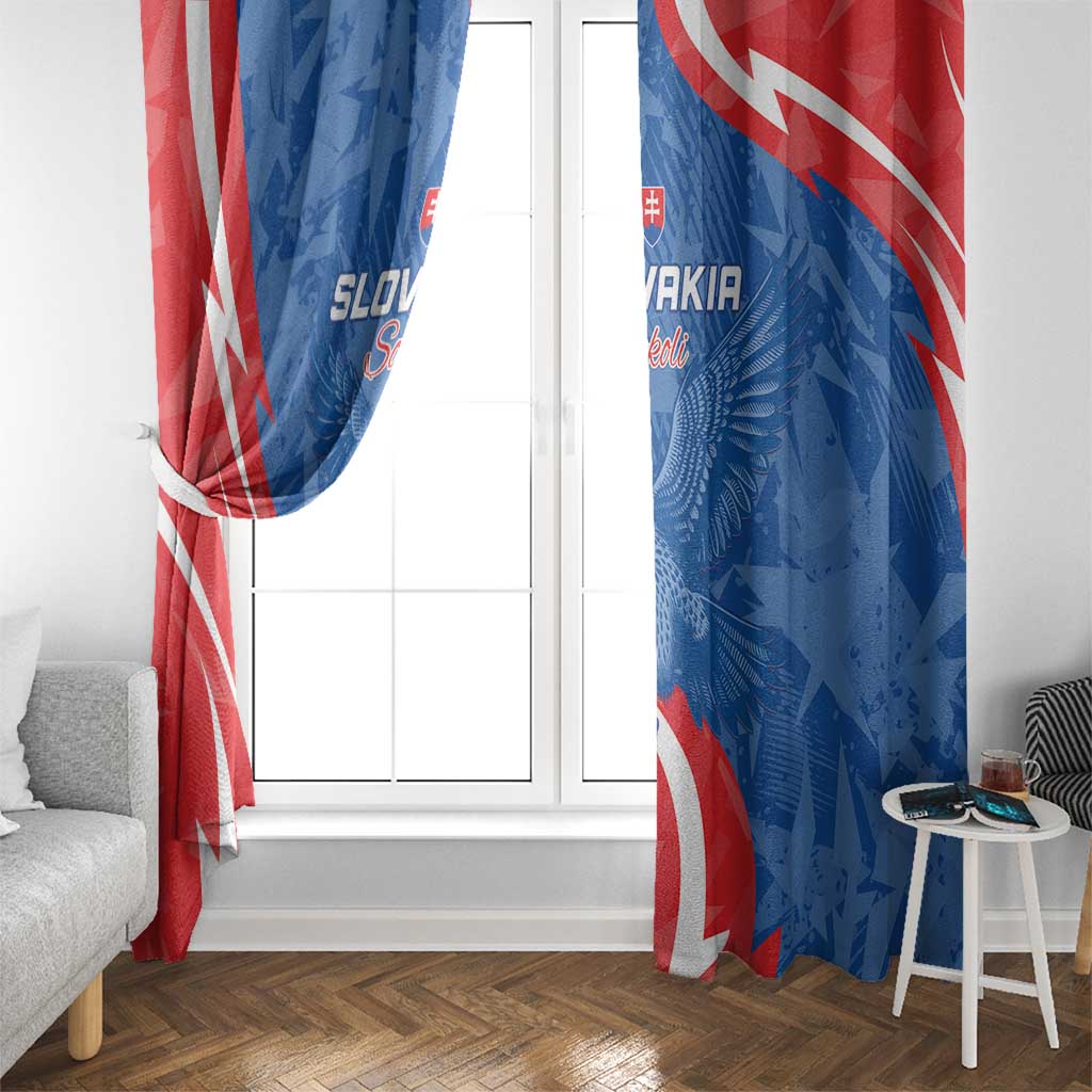 Slovakia Football Window Curtain Come On Sokoli - Wonder Print Shop