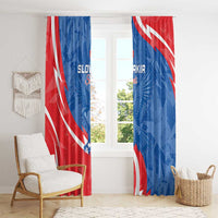 Slovakia Football Window Curtain Come On Sokoli - Wonder Print Shop
