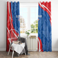 Slovakia Football Window Curtain Come On Sokoli - Wonder Print Shop