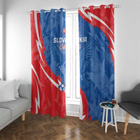 Slovakia Football Window Curtain Come On Sokoli - Wonder Print Shop