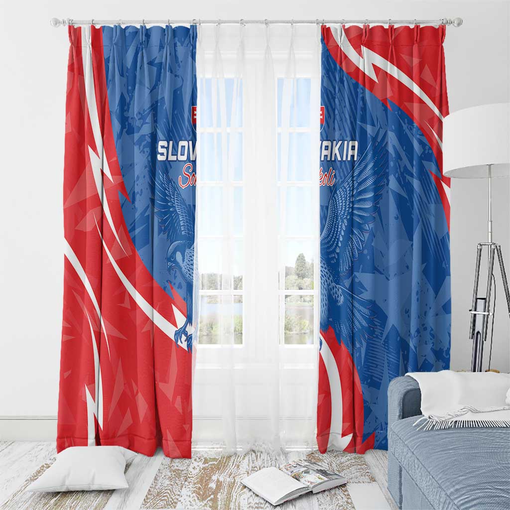 Slovakia Football Window Curtain Come On Sokoli - Wonder Print Shop