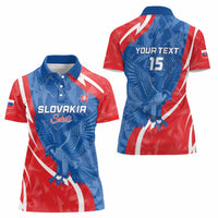 Custom Slovakia Football Women Polo Shirt Come On Sokoli - Wonder Print Shop