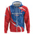 Custom Slovakia Football Zip Hoodie Come On Sokoli - Wonder Print Shop