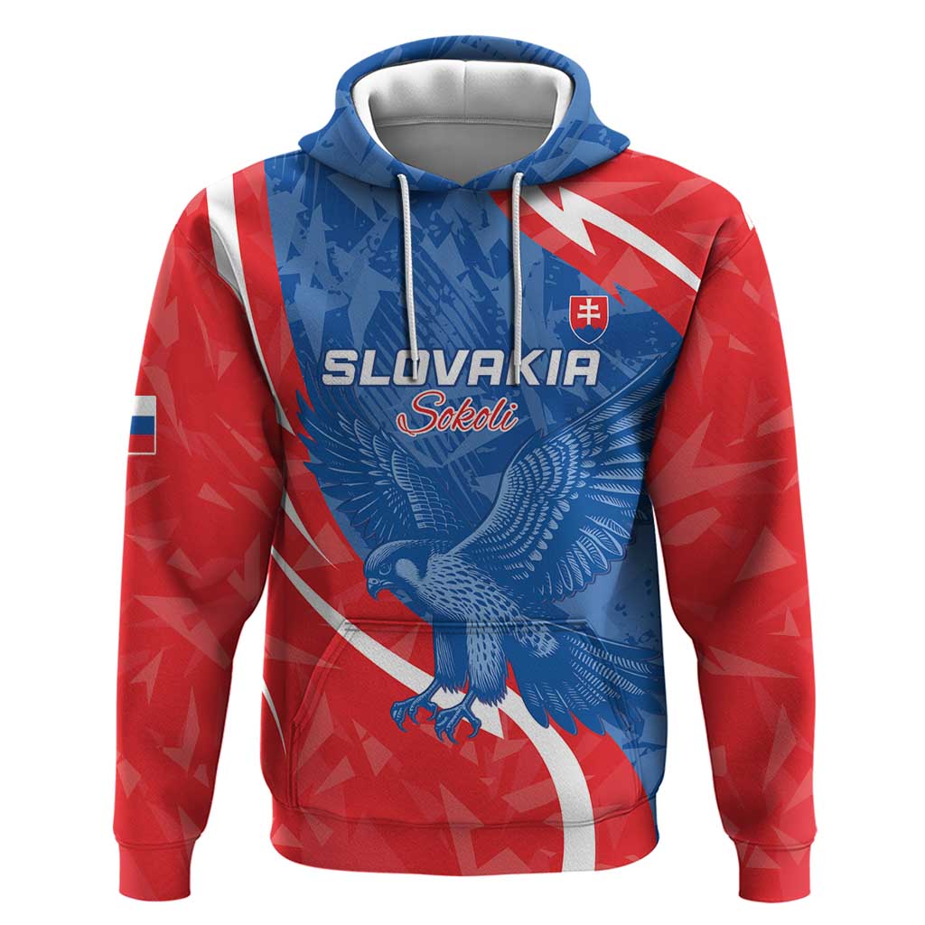 Custom Slovakia Football Zip Hoodie Come On Sokoli - Wonder Print Shop