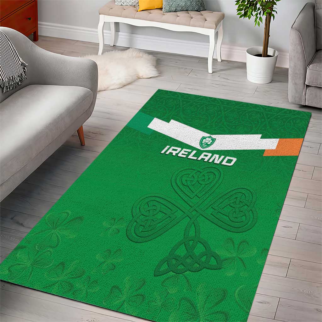 Ireland Rugby Area Rug Celtics Shamrock - Wonder Print Shop