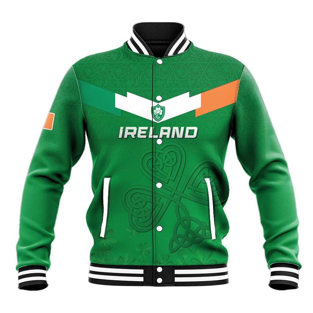 Ireland Rugby Custom Baseball Jacket Celtics Shamrock - Wonder Print Shop