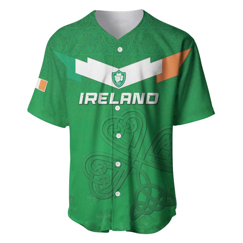Ireland Rugby Custom Baseball Jersey Celtics Shamrock - Wonder Print Shop