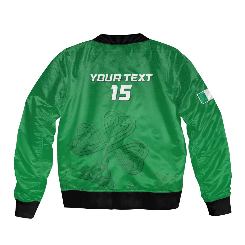 Ireland Rugby Custom Bomber Jacket Celtics Shamrock - Wonder Print Shop