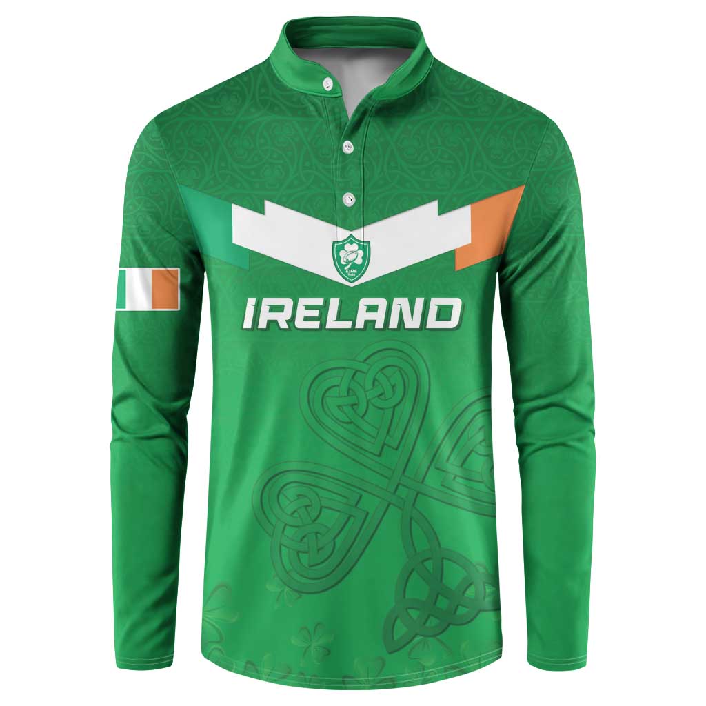 Ireland Rugby Custom Button Sweatshirt Celtics Shamrock - Wonder Print Shop