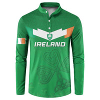Ireland Rugby Custom Button Sweatshirt Celtics Shamrock - Wonder Print Shop