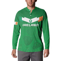 Ireland Rugby Custom Button Sweatshirt Celtics Shamrock - Wonder Print Shop