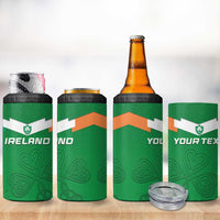 Ireland Rugby Custom 4 in 1 Can Cooler Tumbler Celtics Shamrock - Wonder Print Shop