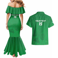 Ireland Rugby Custom Couples Matching Mermaid Dress and Hawaiian Shirt Celtics Shamrock - Wonder Print Shop