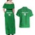 Ireland Rugby Custom Couples Matching Off Shoulder Maxi Dress and Hawaiian Shirt Celtics Shamrock - Wonder Print Shop