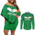 Ireland Rugby Custom Couples Matching Off Shoulder Short Dress and Long Sleeve Button Shirt Celtics Shamrock - Wonder Print Shop